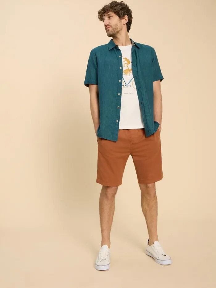 White Stuff SHIRTS Pembroke SS Linen Stripe Shirt Teal Multi 8211 Men White Stuff SHIRTS Pembroke SS Linen Stripe Shirt Teal Multi 8211 Men