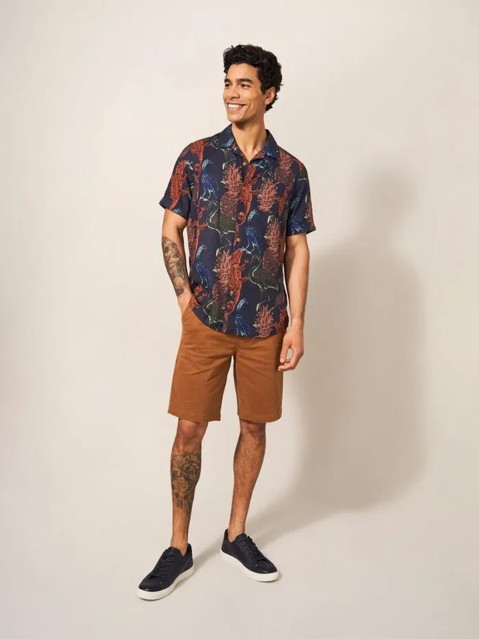 White Stuff SHIRTS Safari Printed Shirt Dark Navy 8211 Men White Stuff SHIRTS Safari Printed Shirt Dark Navy 8211 Men