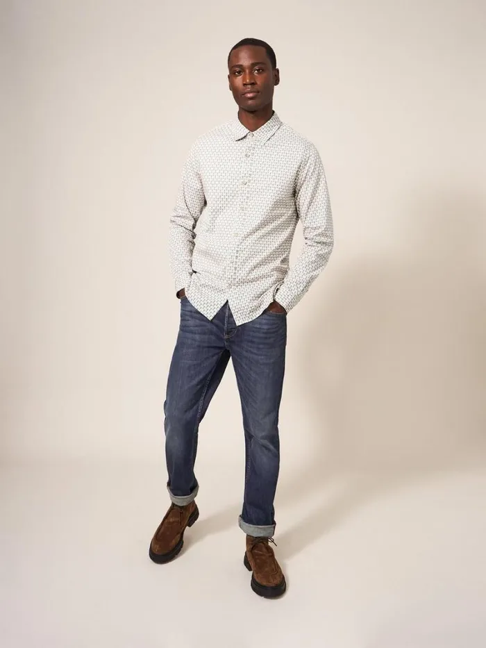 White Stuff SHIRTS Scandi Geo Printed Shirt Natural Multi 8211 Men White Stuff SHIRTS Scandi Geo Printed Shirt Natural Multi 8211 Men