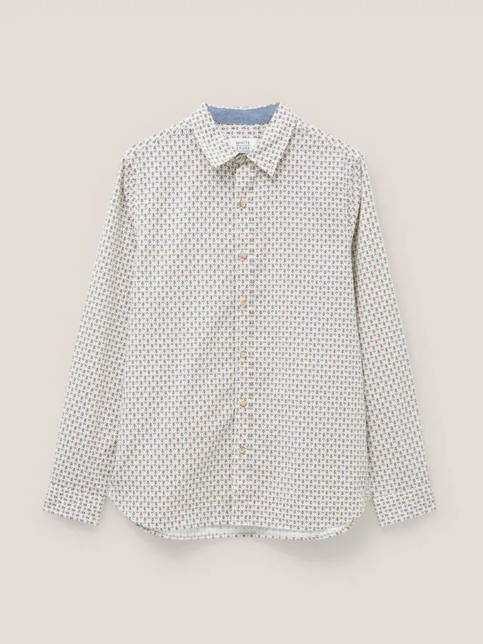 White Stuff SHIRTS Scandi Geo Printed Shirt Natural Multi 8211 Men White Stuff SHIRTS Scandi Geo Printed Shirt Natural Multi 8211 Men