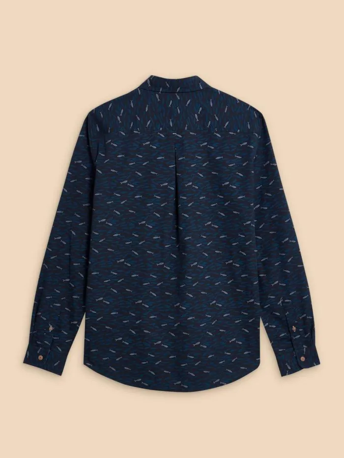 White Stuff SHIRTS Shoal Printed LS Shirt Navy Print 8211 Men White Stuff SHIRTS Shoal Printed LS Shirt Navy Print 8211 Men