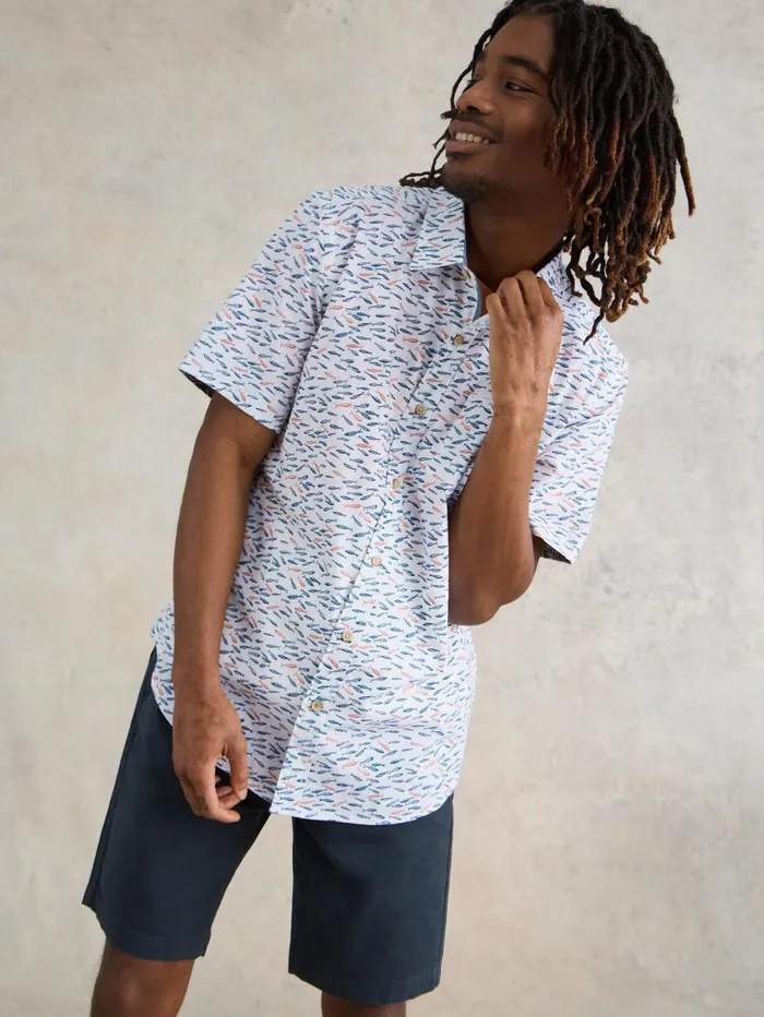 White Stuff SHIRTS Shoal Printed Shirt White Multi 8211 Men White Stuff SHIRTS Shoal Printed Shirt White Multi 8211 Men