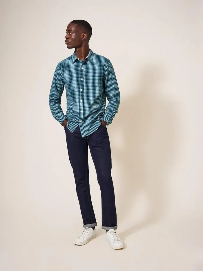 White Stuff SHIRTS Westlake Gingham Shirt Mint Green 8211 Men
