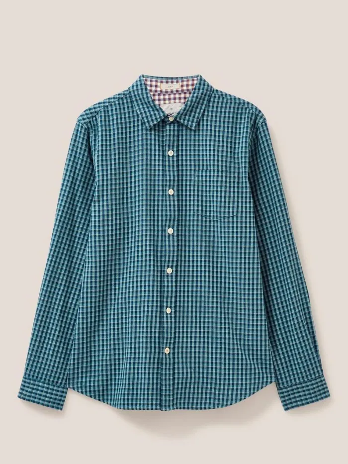 White Stuff SHIRTS Westlake Gingham Shirt Mint Green 8211 Men