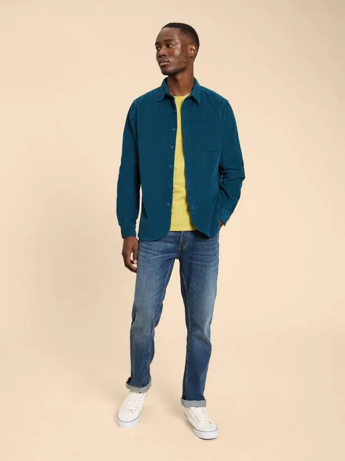 White Stuff SHIRTS Whitwick Cord Shirt Mid Teal 8211 Men
