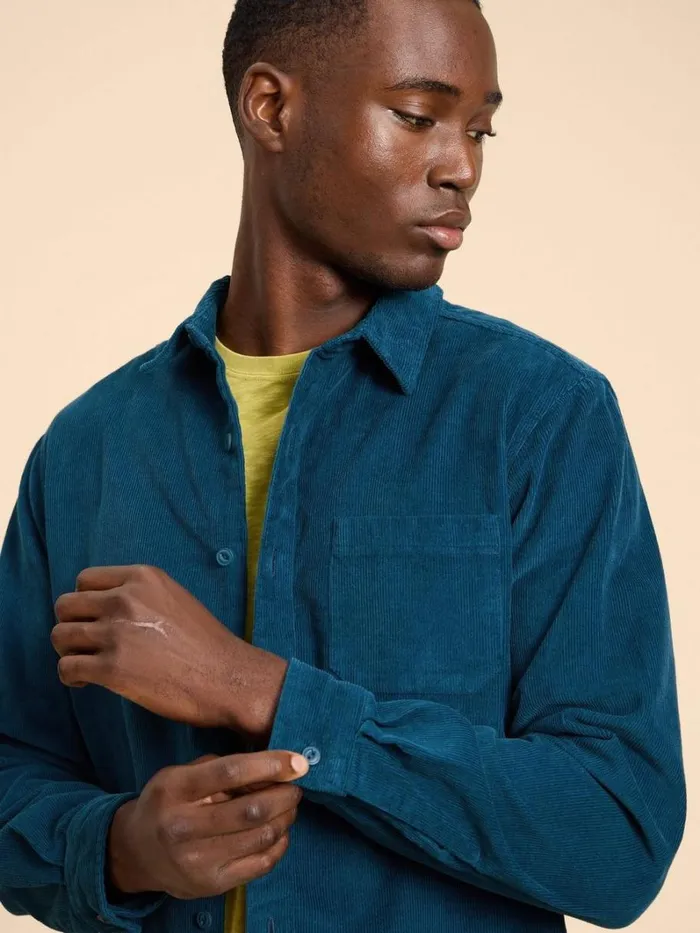 White Stuff SHIRTS Whitwick Cord Shirt Mid Teal 8211 Men White Stuff SHIRTS Whitwick Cord Shirt Mid Teal 8211 Men