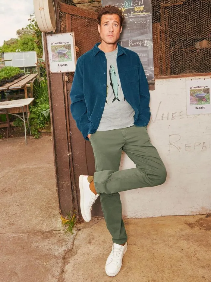 White Stuff SHIRTS Whitwick Cord Shirt Mid Teal 8211 Men White Stuff SHIRTS Whitwick Cord Shirt Mid Teal 8211 Men