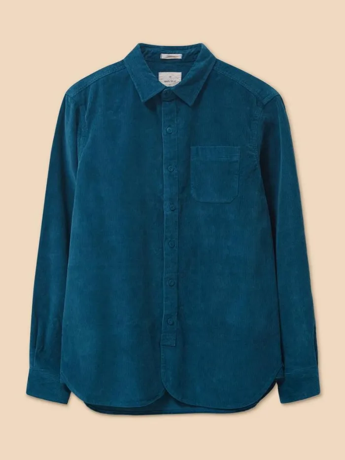 White Stuff SHIRTS Whitwick Cord Shirt Mid Teal 8211 Men White Stuff SHIRTS Whitwick Cord Shirt Mid Teal 8211 Men