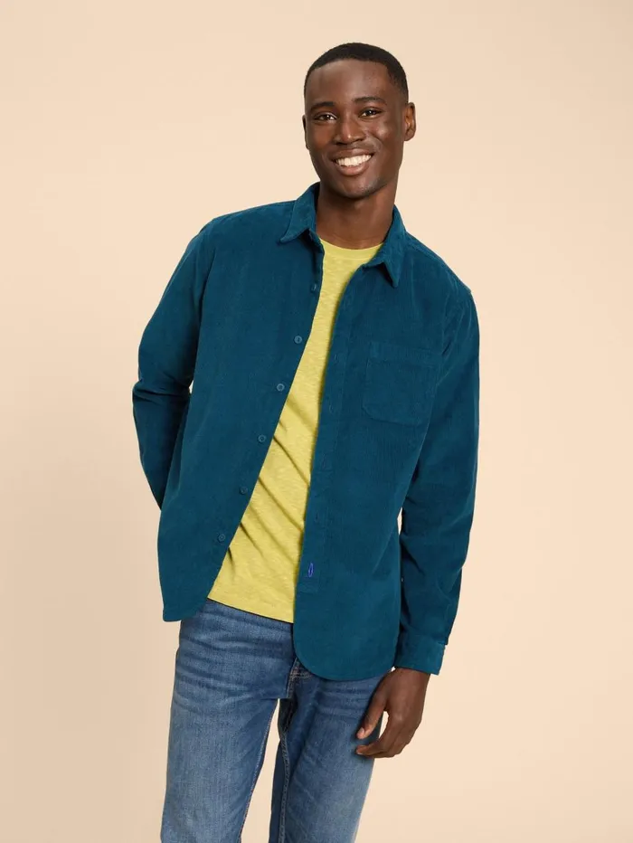 White Stuff SHIRTS Whitwick Cord Shirt Mid Teal 8211 Men White Stuff SHIRTS Whitwick Cord Shirt Mid Teal 8211 Men
