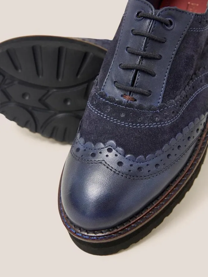 White Stuff SHOES Chunky Leather Lace Up Brogue Dark Navy 8211 Women White Stuff SHOES Chunky Leather Lace Up Brogue Dark Navy 8211 Women