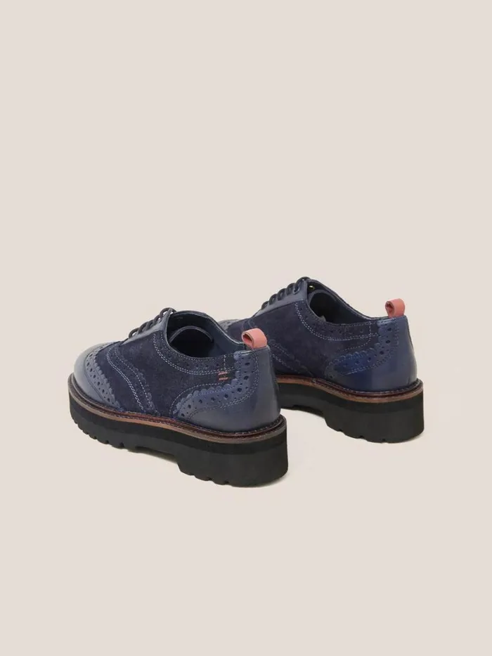 White Stuff SHOES Chunky Leather Lace Up Brogue Dark Navy 8211 Women White Stuff SHOES Chunky Leather Lace Up Brogue Dark Navy 8211 Women