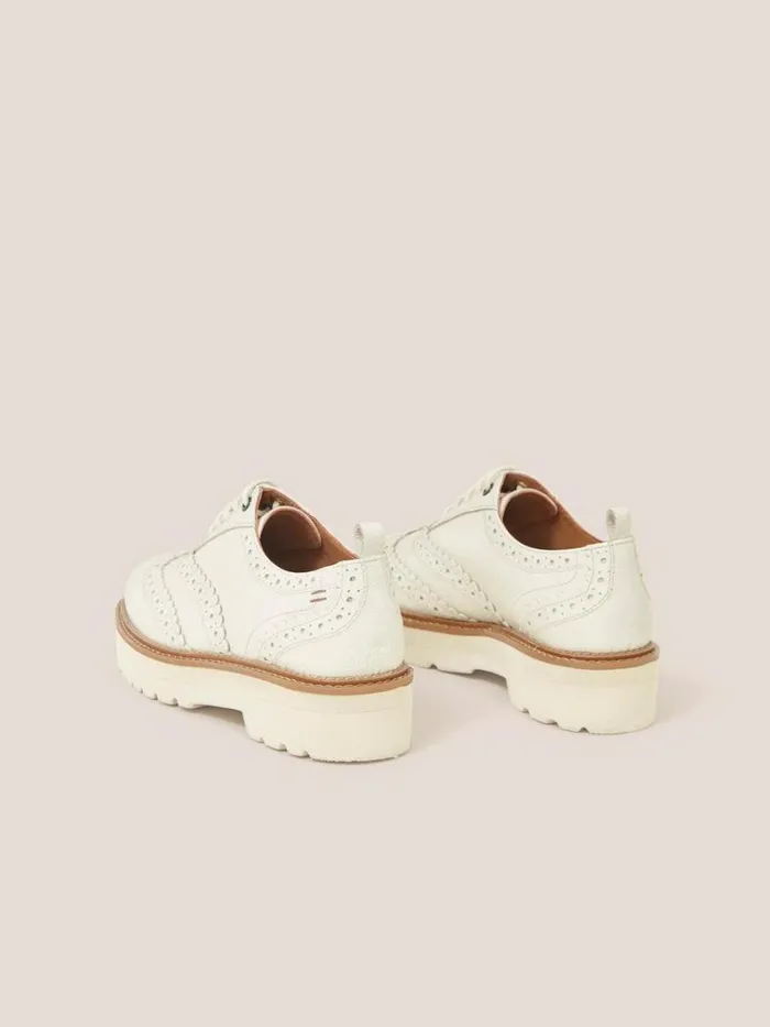 White Stuff SHOES Chunky Leather Lace Up Brogue Light Natural 8211 Women White Stuff SHOES Chunky Leather Lace Up Brogue Light Natural 8211 Women
