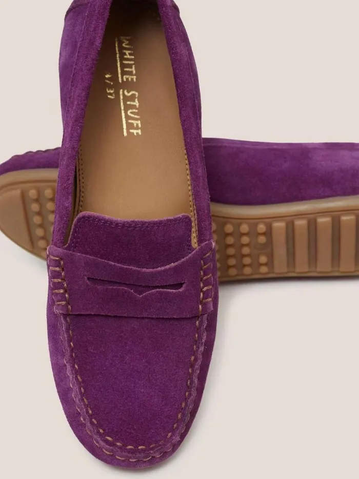 White Stuff SHOES Suede Driving Moccasin Mid Purple 8211 Women White Stuff SHOES Suede Driving Moccasin Mid Purple 8211 Women
