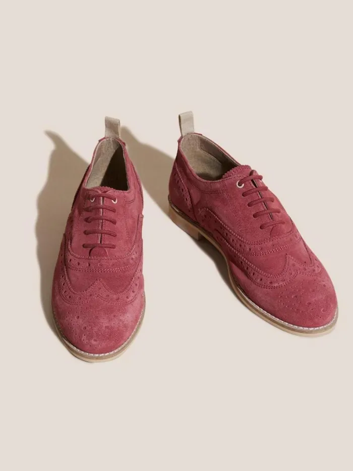 White Stuff SHOES Thistle Lace Up Brogue Bright Pink 8211 Women
