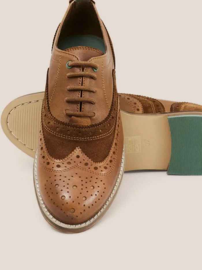 White Stuff SHOES Thistle Leather Lace Up Brogue Dark Tan 8211 Women White Stuff SHOES Thistle Leather Lace Up Brogue Dark Tan 8211 Women