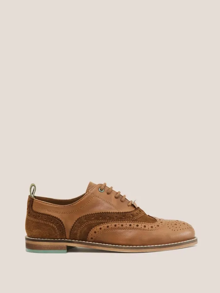 White Stuff SHOES Thistle Leather Lace Up Brogue Dark Tan 8211 Women White Stuff SHOES Thistle Leather Lace Up Brogue Dark Tan 8211 Women