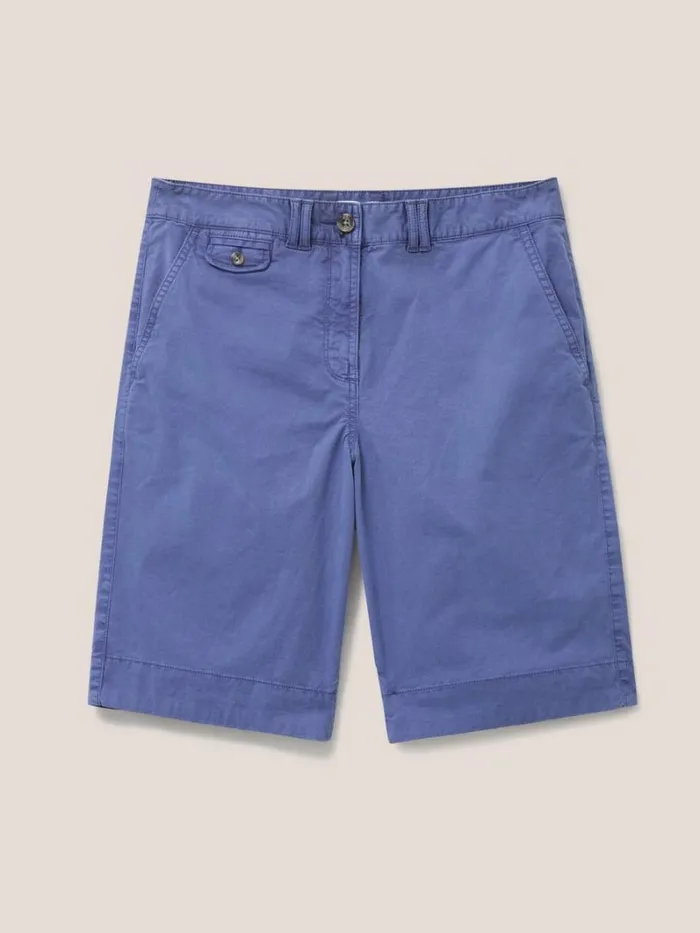 White Stuff SHORTS Hayley Organic Chino Shorts Mid Blue 8211 Women