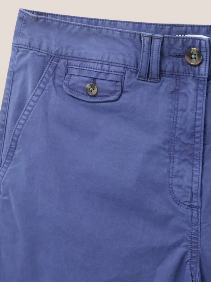 White Stuff SHORTS Hayley Organic Chino Shorts Mid Blue 8211 Women