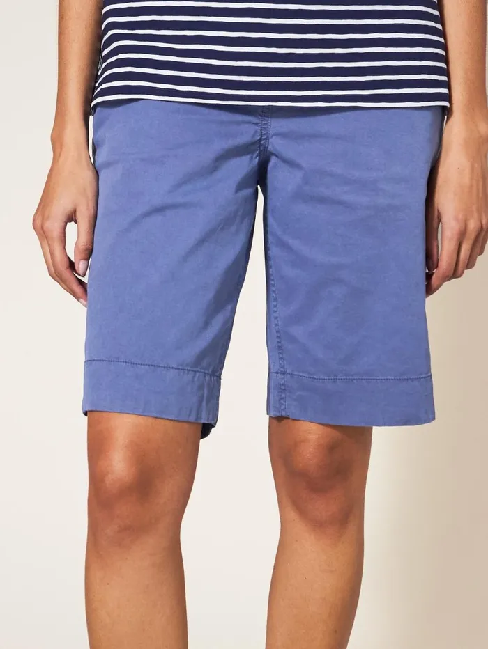 White Stuff SHORTS Hayley Organic Chino Shorts Mid Blue 8211 Women