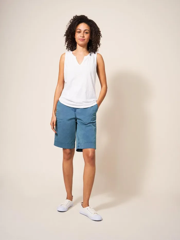 White Stuff SHORTS Hayley Organic Chino Shorts Mid Teal 8211 Women White Stuff SHORTS Hayley Organic Chino Shorts Mid Teal 8211 Women