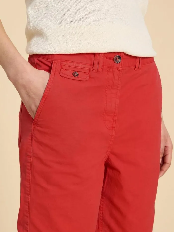 White Stuff SHORTS Hayley Organic Cotton Shorts Bright Red 8211 Women