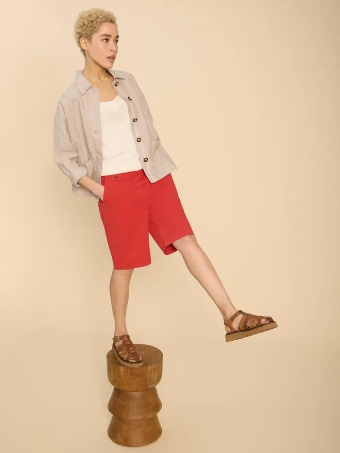 White Stuff SHORTS Hayley Organic Cotton Shorts Bright Red 8211 Women White Stuff SHORTS Hayley Organic Cotton Shorts Bright Red 8211 Women