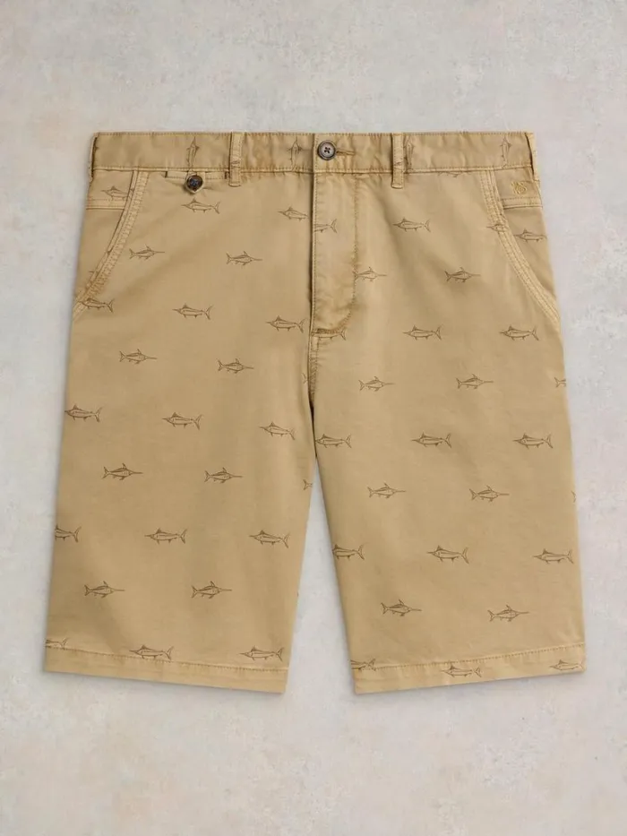White Stuff SHORTS Swordfish Chino Short Natural Print 8211 Men