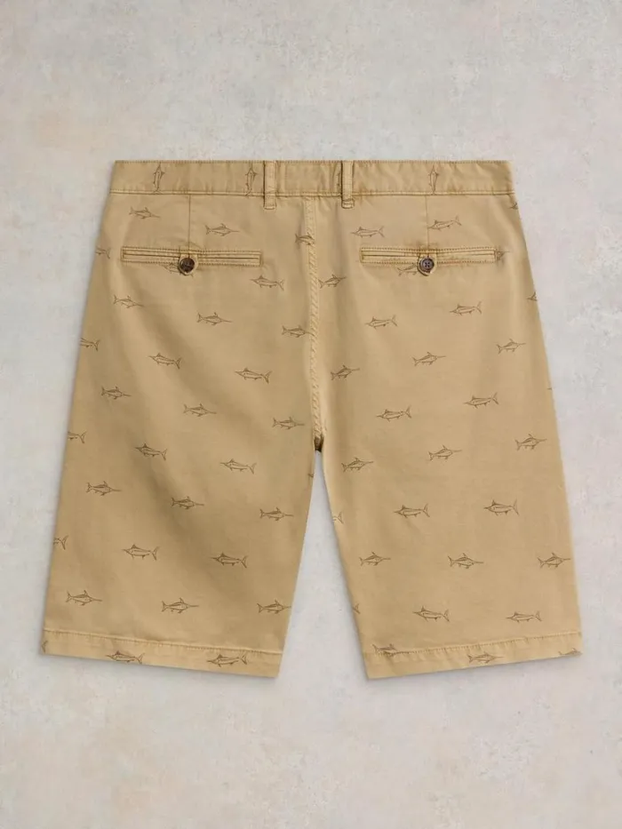 White Stuff SHORTS Swordfish Chino Short Natural Print 8211 Men