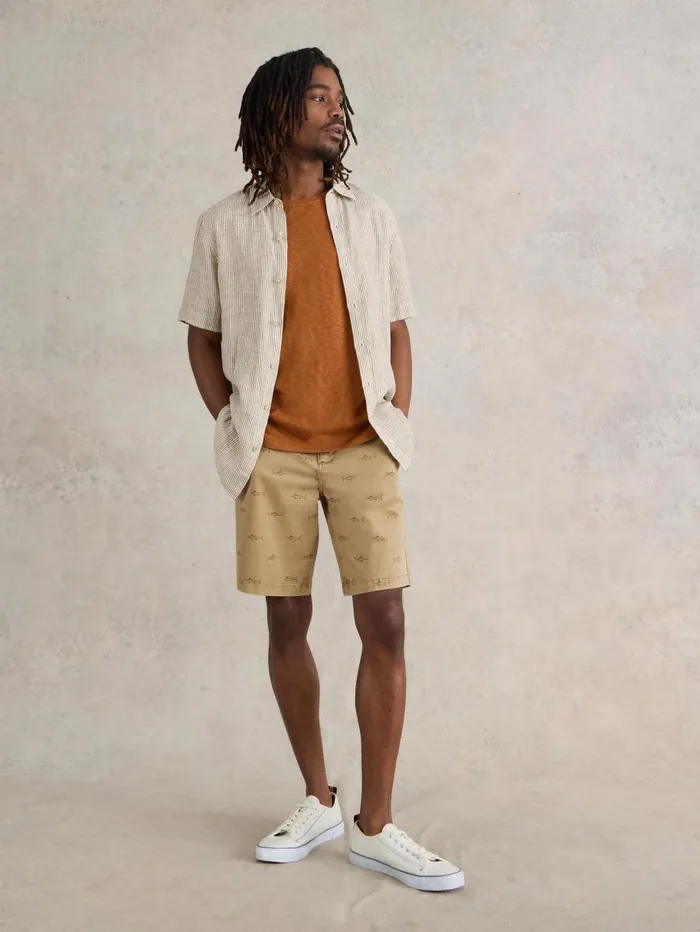 White Stuff SHORTS Swordfish Chino Short Natural Print 8211 Men