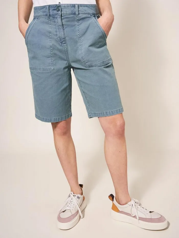 White Stuff SHORTS Twister Chino Short Mid Teal 8211 Women