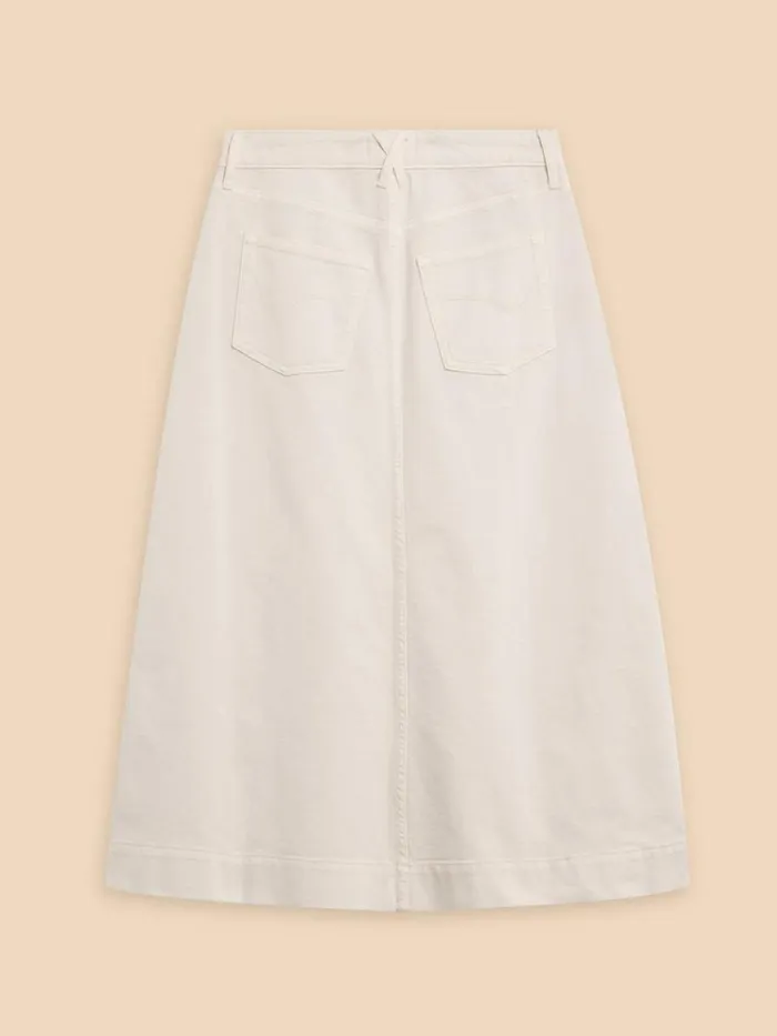 White Stuff SKIRTS Allie Denim Midi Skirt Light Natural 8211 Women White Stuff SKIRTS Allie Denim Midi Skirt Light Natural 8211 Women