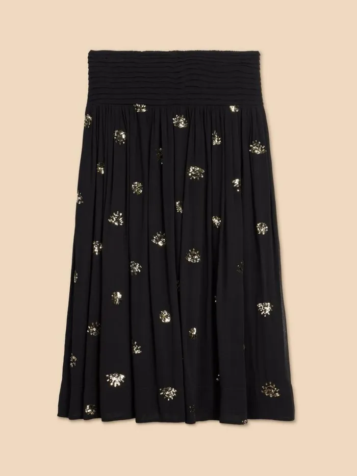 White Stuff SKIRTS Astrid Sequin Skirt Black Multi 8211 Women White Stuff SKIRTS Astrid Sequin Skirt Black Multi 8211 Women