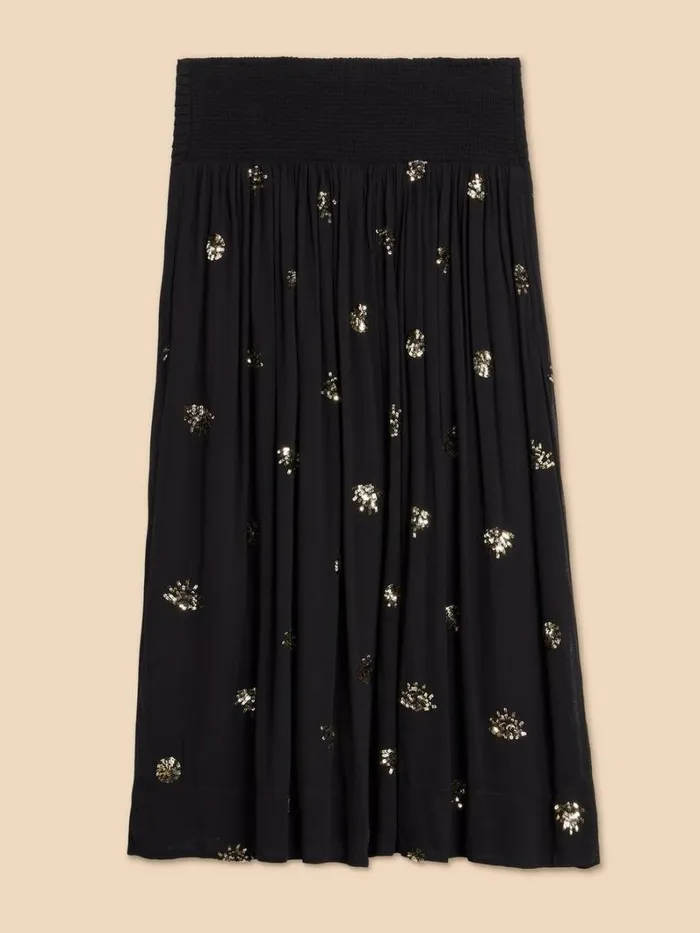 White Stuff SKIRTS Astrid Sequin Skirt Black Multi 8211 Women White Stuff SKIRTS Astrid Sequin Skirt Black Multi 8211 Women