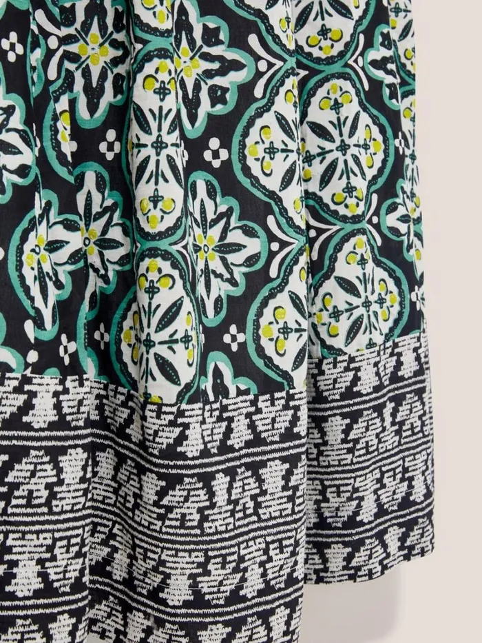 White Stuff SKIRTS Charlotte Cotton Midi Skirt Black Multi 8211 Women White Stuff SKIRTS Charlotte Cotton Midi Skirt Black Multi 8211 Women