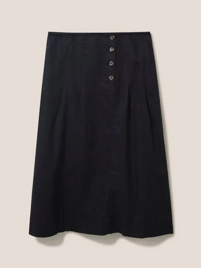 White Stuff SKIRTS Ciara Linen Skirt Washed Black 8211 Women White Stuff SKIRTS Ciara Linen Skirt Washed Black 8211 Women