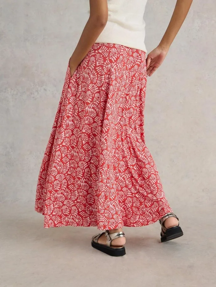 White Stuff SKIRTS Jada Eco Vero Skirt Red Print 8211 Women