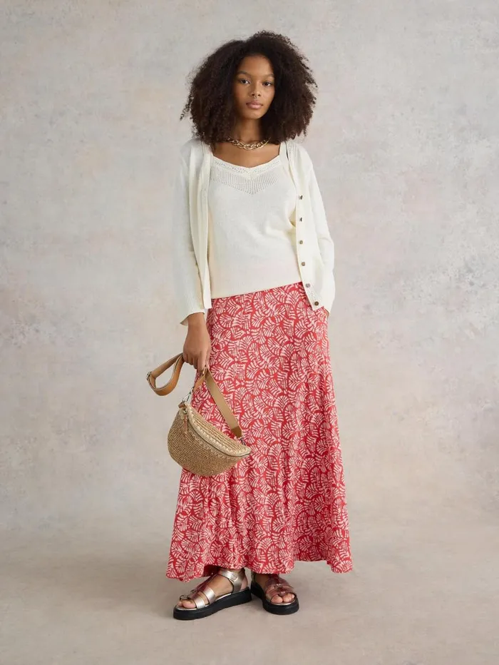 White Stuff SKIRTS Jada Eco Vero Skirt Red Print 8211 Women White Stuff SKIRTS Jada Eco Vero Skirt Red Print 8211 Women