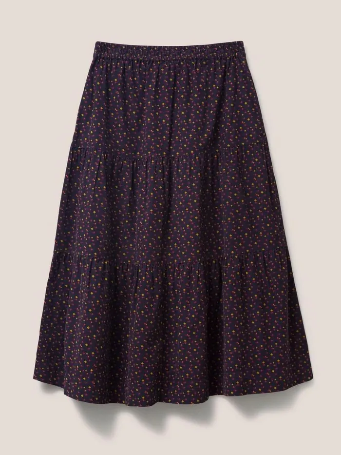 White Stuff SKIRTS Jade Cord Tiered Skirt Grey Multi 8211 Women White Stuff SKIRTS Jade Cord Tiered Skirt Grey Multi 8211 Women