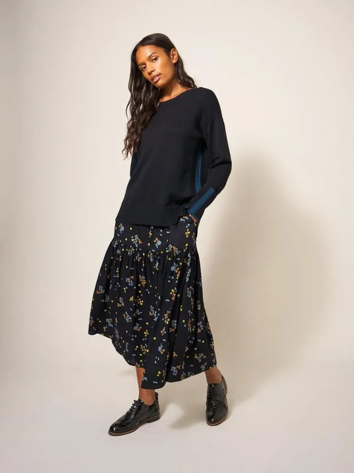White Stuff SKIRTS Jamima Eco Vero Midi Skirt Black Multi 8211 Women White Stuff SKIRTS Jamima Eco Vero Midi Skirt Black Multi 8211 Women