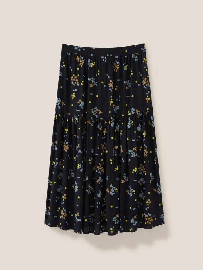 White Stuff SKIRTS Jamima Eco Vero Midi Skirt Black Multi 8211 Women White Stuff SKIRTS Jamima Eco Vero Midi Skirt Black Multi 8211 Women