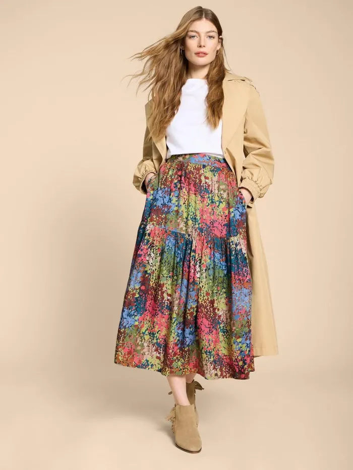 White Stuff SKIRTS Jamima Eco Vero Skirt Pink Multi 8211 Women White Stuff SKIRTS Jamima Eco Vero Skirt Pink Multi 8211 Women