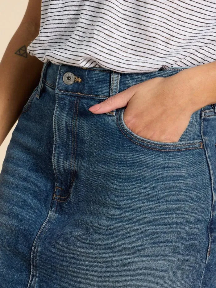 White Stuff SKIRTS Jemma Denim Skirt Mid Denim 8211 Women White Stuff SKIRTS Jemma Denim Skirt Mid Denim 8211 Women