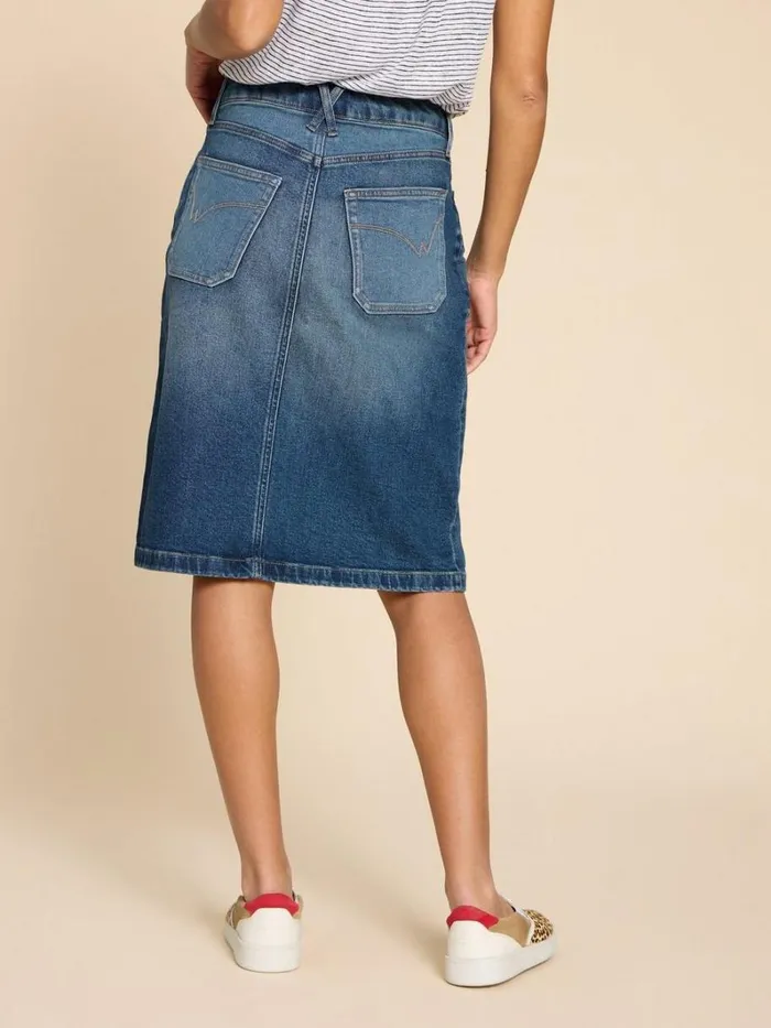 White Stuff SKIRTS Jemma Denim Skirt Mid Denim 8211 Women White Stuff SKIRTS Jemma Denim Skirt Mid Denim 8211 Women