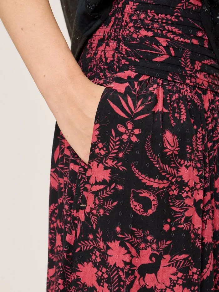White Stuff SKIRTS Maeva Midi Skirt Black Print 8211 Women White Stuff SKIRTS Maeva Midi Skirt Black Print 8211 Women