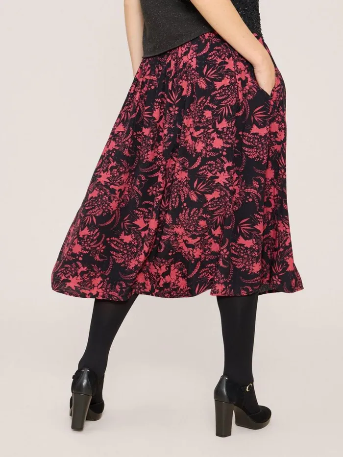 White Stuff SKIRTS Maeva Midi Skirt Black Print 8211 Women White Stuff SKIRTS Maeva Midi Skirt Black Print 8211 Women