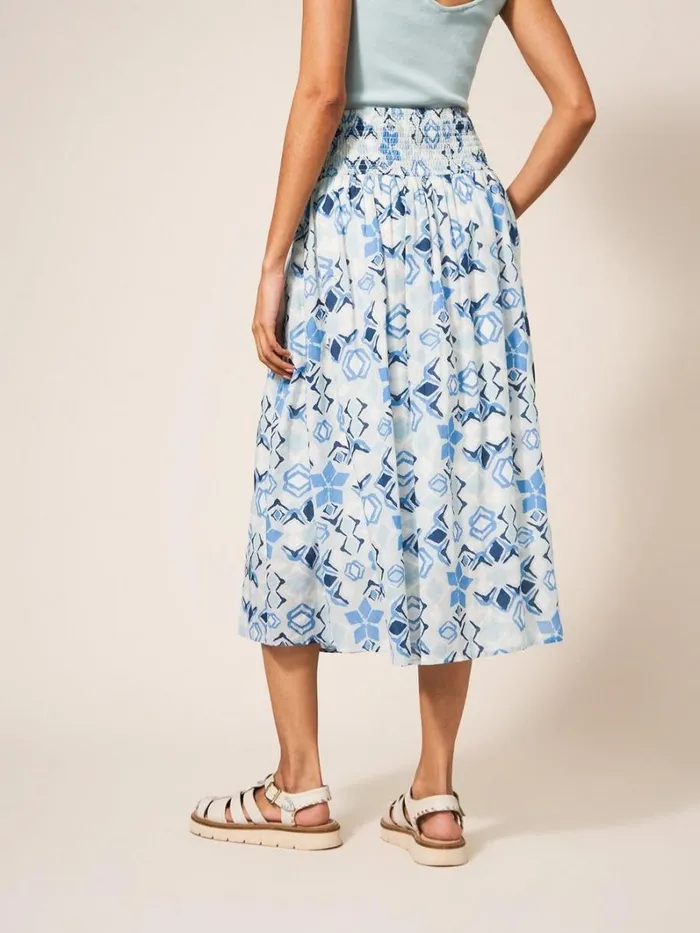 White Stuff SKIRTS Maeva Skirt Blue Multi 8211 Women White Stuff SKIRTS Maeva Skirt Blue Multi 8211 Women
