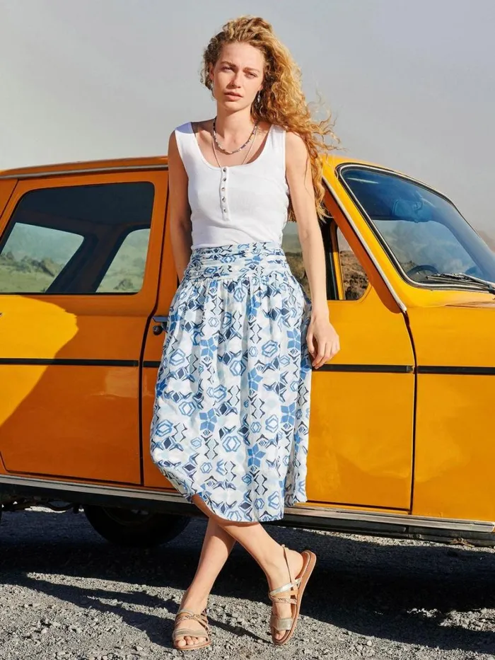 White Stuff SKIRTS Maeva Skirt Blue Multi 8211 Women White Stuff SKIRTS Maeva Skirt Blue Multi 8211 Women