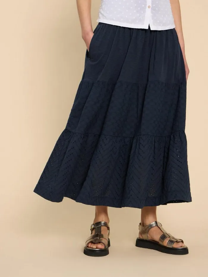 White Stuff SKIRTS Marissa Broderie Maxi Skirt Dark Navy 8211 Women White Stuff SKIRTS Marissa Broderie Maxi Skirt Dark Navy 8211 Women