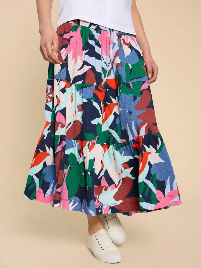 White Stuff SKIRTS Marissa Jersey Maxi Skirt Blue Print 8211 Women White Stuff SKIRTS Marissa Jersey Maxi Skirt Blue Print 8211 Women