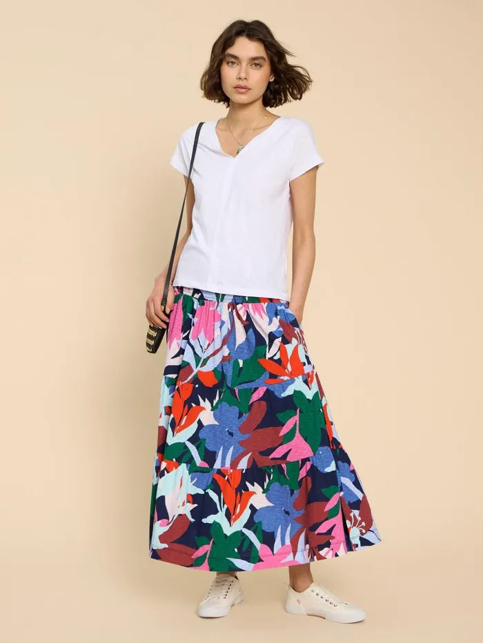White Stuff SKIRTS Marissa Jersey Maxi Skirt Blue Print 8211 Women White Stuff SKIRTS Marissa Jersey Maxi Skirt Blue Print 8211 Women